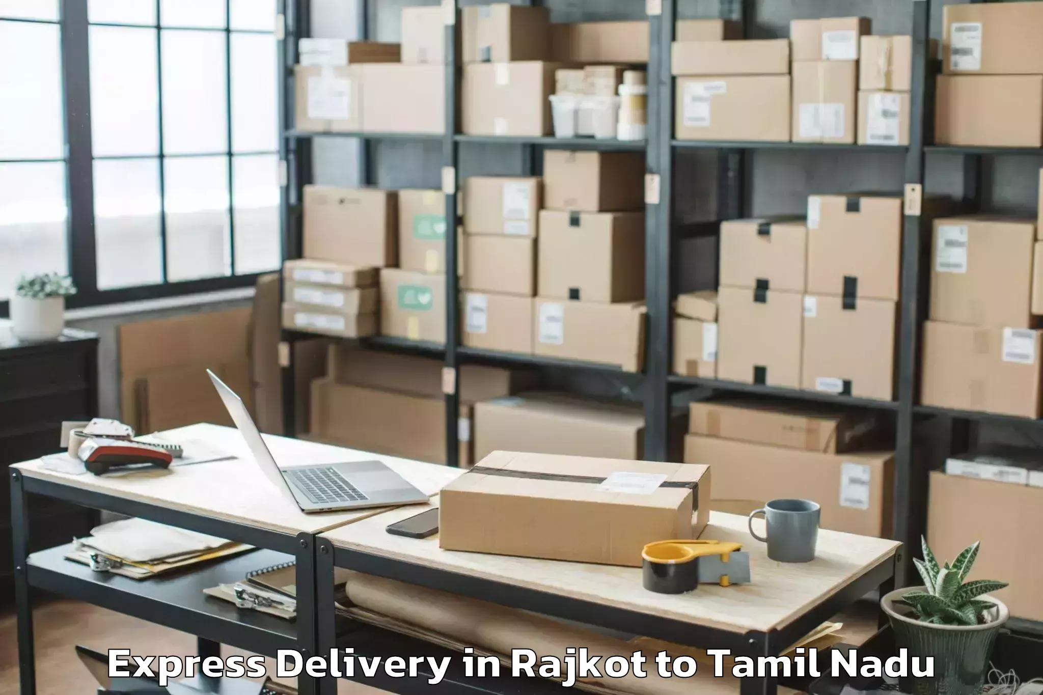 Leading Rajkot to Memalur Express Delivery Provider